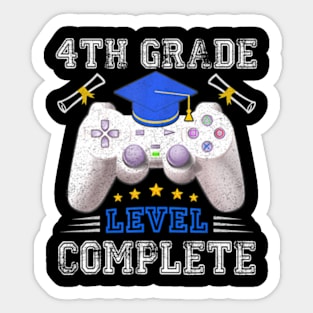 4th Grade Level Complete Gamer Class Of 2024 Sticker